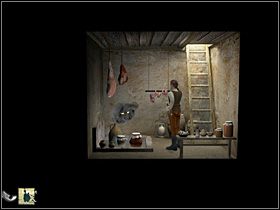 Tak więc nasz bohater biegnie do swego domu i zabiera siedzącego na płocie po prawej koguta - Przyprowadzić Mykorusowi strażnika | Wioska | Zaginiona historia Tale of Hero - Zaginiona historia: Tale of Hero - poradnik do gry