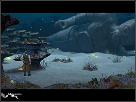 Zatem nasz bohater powraca z Nomasem na klify, a tu okazuje się, że nie ma śladu ani po zwierciadle, ani po Maleństwie - Znaleźć błękitną rozgwiazdę | Głębiny oceanu | Zaginiona historia Tale of Hero - Zaginiona historia: Tale of Hero - poradnik do gry