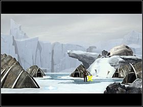 Z wnęki w tym po lewej (kliknij go 2x) mężczyzna wyjmuje lampę - Dostać się do chaty | Lodowa Kraina | Zaginiona historia Tale of Hero - Zaginiona historia: Tale of Hero - poradnik do gry