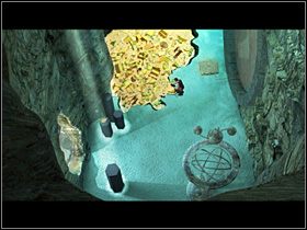 Tam, niestety, przekonuje się, że widziany wcześniej przez szybę na podeście Boski Oddech został najprawdopodobniej zabrany przez Mjorgina na potyczkę z Apidulasem - Wydostać się ze skarbca Mjorgina | Głębiny oceanu - Zaginiona historia: Tale of Hero - poradnik do gry