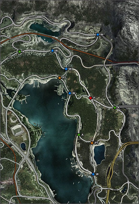 1 - Silver Lake | Konkurencje samochodowe w Burnout Paradise - Burnout Paradise: The Ultimate Box - poradnik do gry