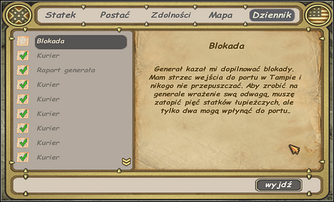 Niekiedy jednak nie ma żadnych zadań głównych do zrobienia i zmuszeni jesteśmy działać jako kurier (patrz ZADANIE KURIERSKIE) - Misje | Swashbucklers Stal kontra proch - Swashbucklers: Stal kontra proch - poradnik do gry