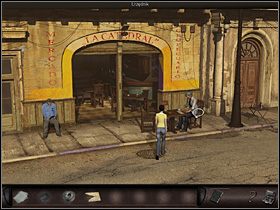 Nicole, dowieziona rikszą pod archiwum, kieruje się do drzwi, na których wisi kartka informacyjna (zbliżenie) - Bar; hotel; kamienica | Kuba, Hawana | Art of Murder Klątwa Lalkarza - Art of Murder: Klątwa Lalkarza - poradnik do gry