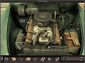 Panna Bonnet przegląda zatem zawartość schowka po prawej i zabiera z niego nakrętkę oraz klucz płaski - Archiwum, samochód; kran w kamienicy | Kuba, Hawana - Art of Murder: Klątwa Lalkarza - poradnik do gry