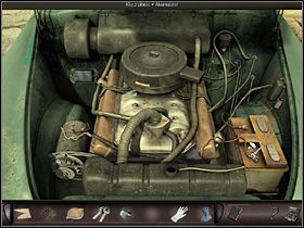 Pora teraz wykorzystać nowy akumulator przyuważony w samochodzie stojącym przy archiwum - Archiwum, samochód; kran w kamienicy | Kuba, Hawana - Art of Murder: Klątwa Lalkarza - poradnik do gry