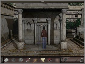 Znaną już trasą (na cmentarz, w prawo, w głąb) Nicole dociera w miejsce stacjonowania Carnota i spółki - Cmentarz Montmartre (1) | Francja, Paryż | Art of Murder Klątwa Lalkarza - Art of Murder: Klątwa Lalkarza - poradnik do gry