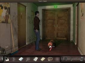 W korytarzu ową ręką tłucze szybę w skrzyni z toporkiem (można wcześniej kliknąć rękę LPM w ekwipunku, okaże się, że był na niej pierścionek z diamentem, który bez tego - po prostu samoczynnie pojawi się w inwentarzu po akcji ze skrzynką) i szybko wyciąga owo strażackie narzędzie, bowiem właśnie n - Moulin Rouge | Francja, Paryż | Art of Murder Klątwa Lalkarza - Art of Murder: Klątwa Lalkarza - poradnik do gry