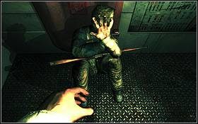 W następnym pomieszczeniu sięgnij do przełącznika, pokonaj napastnika i wyjdź na zewnątrz - [Solucja] Glacier | Cryostasis Arktyczny Sen - Cryostasis: Arktyczny Sen - poradnik do gry