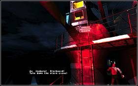 Biegnij w stronę oświetlonej na czerwono drabiny i skręć w lewo, by wejść do kabiny dźwigu - [Solucja] Beasts cz.1 | Cryostasis Arktyczny Sen - Cryostasis: Arktyczny Sen - poradnik do gry