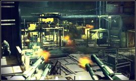 Teraz, gdy Helghaści podnieśli most, trzeba go opuścić, by konwój mógł przejechać - Most Salamun | Misje Killzone 2 - Killzone 2 - poradnik do gry