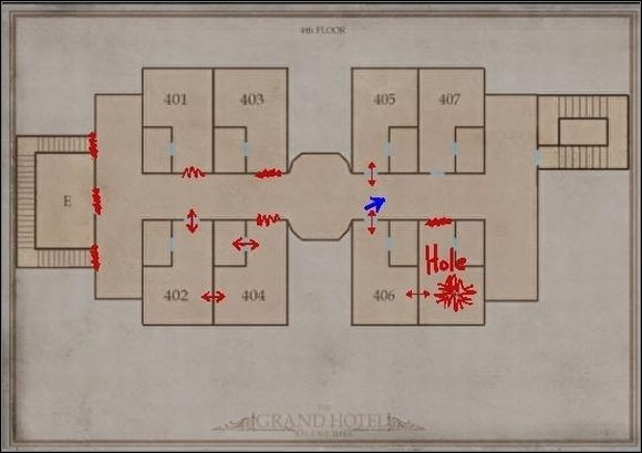 Grand Hotel - 4 piętro - Grand Hotel 4 piętro | Silent Hill i Areszt w Silent Hill Homecoming - Silent Hill: Homecoming - poradnik do gry