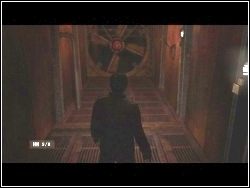 Korytarz wiedzie ku komnacie wypełnionej wentylatorami i dźwigniami, które musisz odpowiednio ustawić, by wiatraki przestały działać - Dr. Fitchs Office - druga strona | Shepherds Glen w Silent Hill Homecoming - Silent Hill: Homecoming - poradnik do gry