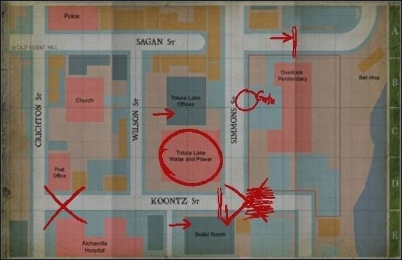 Idź teraz na południe w stronę Overlook Penitentiary - Ulice Silent Hill (1) | Silent Hill | Silent Hill Homecoming - Silent Hill: Homecoming - poradnik do gry