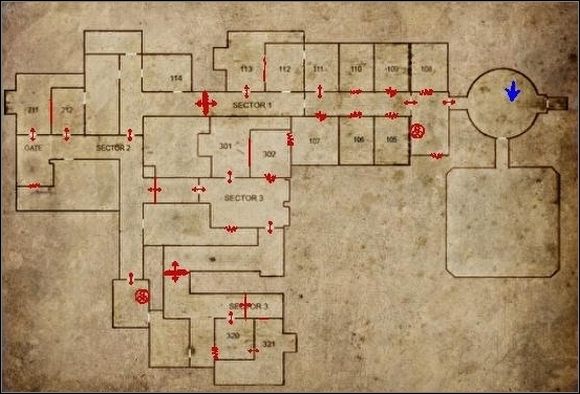 Z pomieszczenia, w którym się znajdujesz weź sztylet (Ceremonial Dagger), mapę kryjówki (Lair Map), apteczkę (First Aid Kit) - Lair | Silent Hill | Silent Hill Homecoming - Silent Hill: Homecoming - poradnik do gry