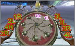 Kula z symbolem 1R pasuje tylko do jednej podstawki - Rozdział III - Na-Tiexu (Astrologiczny Świat), cz. 2 | Opis przejścia - Aura: Fate of the Ages - poradnik do gry