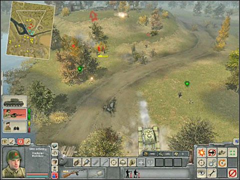 Kiedy to zrobisz otrzymasz nowe zadanie: zniszczenia nadciągających sił wroga (destroy advancing enemy forces) - Misja 1 Baptism by Fire (cz.2) - Kampania radziecka - Men of War - poradnik do gry