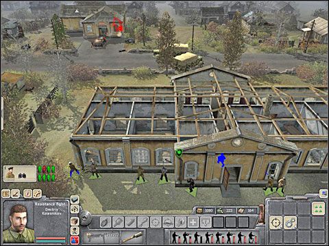 By ją całkiem opanować musisz jeszcze wykończyć kilku Niemiaszków w środku, w tym największym pomieszczeniu - Misja 3 P.O.W. - Kampania radziecka - Men of War - poradnik do gry