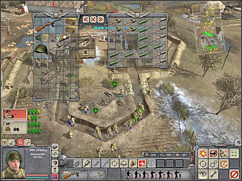 Okop przy prawym skraju planszy może być łatwiej oczyścić z wroga gdyż powinieneś dostać posiłki, które zjawią się nieco z tyłu - dwie tankietki T-26 i kolejne dwie drużyny piechurów - Misja 5 The Penal Unit (cz.1) - Kampania radziecka - Men of War - poradnik do gry