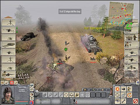 Na lewym skrzydle, tuż za linią okopów znajduje się również stanowisko radzieckiej wieży artyleryjskiej o potężnej sile rażenia - Misja 6 The Last Stand - Kampania radziecka - Men of War - poradnik do gry