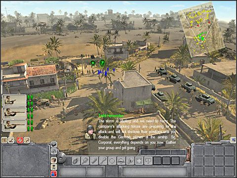 Szybko ukryj ich za murkami przy piaszczystym trakcie - Misja 3 Meeting the Enemy (cz.2) - Kampania Aliantów - Men of War - poradnik do gry