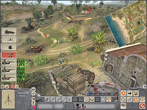 Podstawowa porada do tej misji brzmi: wykorzystywać w walce zdobyczny sprzęt, każdą armatę, ckm, itp - Misja 1 Merkury (cz.2) - Kampania niemiecka - Men of War - poradnik do gry