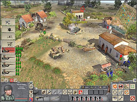 Na lewym skrzydle również nadziejesz się na okopaną za budynkiem brytyjską Matyldę - Misja 1 Merkury (cz.3) - Kampania niemiecka - Men of War - poradnik do gry