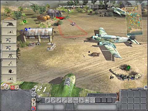 Za prawym końcem pasa startowego (na wschodzie) znajduje się stanowisko brytyjskiego Oerlikona - Misja 1 Merkury (cz.4) - Kampania niemiecka - Men of War - poradnik do gry