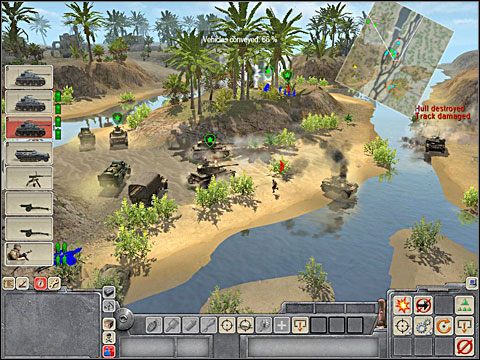 Po opanowaniu tej górki możesz ustawić na niej ckm by trzymał pod ogniem strumyczek biegnący dołem i wzniesienie tuż za nim, vis a vis twojego - Misja 4 On the way to Tunis (cz.2) - Kampania niemiecka - Men of War - poradnik do gry