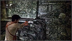 Teraz wystarczyło już tylko zepchnąć głaz (TRÓJKĄT) i odblokować dalsze przejście - Rozdział 2 The Search for El Dorado (cz.1) | Przygoda Uncharted Drakes Fortune - Uncharted: Drakes Fortune - poradnik do gry