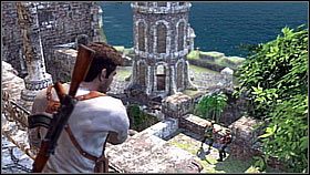 Tam bohater odnalazł lunetę i zobaczył swój kolejny cel oraz Elenę - Rozdział 6 Unlocking the Past | Przygoda | Solucja Uncharted Drakes Fortune - Uncharted: Drakes Fortune - poradnik do gry