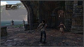 Gdy bohater udał się w głąb sali (po oczyszczeniu jej) wrogowie przybyli z tyłu - miał się więc na baczności i zanim udał się dalej okrążył pomieszczenie i upewnił się, że wszyscy zostali unieszkodliwieni (mógł oczywiście użyć karabinu stacjonarnego) - Rozdział 11 Trapped | Przygoda | Solucja Uncharted Drakes Fortune - Uncharted: Drakes Fortune - poradnik do gry