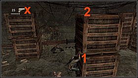 Po ubiciu snajpera Nate przeszedł koło kolejnej skrzyni i zobaczył następne bestie wyłażące z otworów w ścianach - szybko je zdjął - Rozdział 19 Unwelcome Guests | Przygoda | Solucja Uncharted Drakes Fortune - Uncharted: Drakes Fortune - poradnik do gry