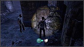 Drake zeskoczył do katakumb i oboje ruszyli dalej w dół - Rozdział 21 Gold and Bones | Przygoda | Solucja Uncharted Drakes Fortune - Uncharted: Drakes Fortune - poradnik do gry