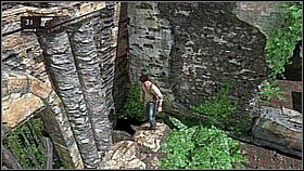 Golden Fish Charm - po drugim spotkaniu z gościem uzbrojonym w granatnik musimy udać się do tunelu[1] - przed nim, w lewym rogu placu znajduje się skarb - Rozdziały 6, 8, 9, 10, 11 | Skarby Uncharted Drakes Fortune - Uncharted: Drakes Fortune - poradnik do gry