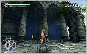 Jedyny fragment artefaktu, tym razem złotego, znajduje się pod główna areną etapu, pomiędzy kamiennymi filarami - [ETAP] Muszla | X-Blades - X-Blades - poradnik do gry