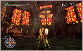 Nie możesz przez dłuższą chwilę stać w jednym miejscu, gdyż zadane zostaną Ci obrażenia (niewidoczne spadające fragmenty konstrukcji) - [ETAP] Mroczna Świątynia i Mroczna Świątynia (wieczór) | X-Blades - X-Blades - poradnik do gry