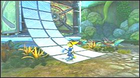 Przeskocz kolce i za pomocą klucza przyciągnij do siebie kładkę - Hoolefar Island (1) | Opis przejścia Ratchet & Clank Quest for Booty - Ratchet & Clank: Quest for Booty - poradnik do gry
