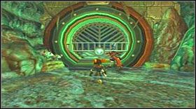 Idź cały czas śladami pirata aż dojedziesz do zamkniętego mostu - Morrow Caverns | Opis przejścia Ratchet & Clank Quest for Booty - Ratchet & Clank: Quest for Booty - poradnik do gry