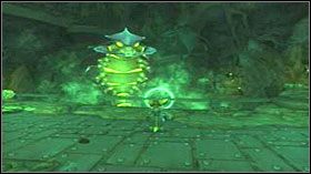 Zniszcz granatem bramę, która jest po prawej stronie - Morrow Caverns | Opis przejścia Ratchet & Clank Quest for Booty - Ratchet & Clank: Quest for Booty - poradnik do gry