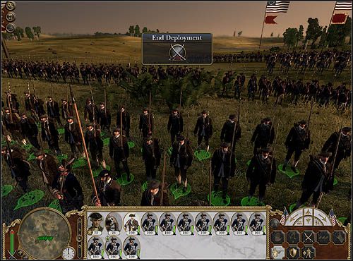 Żołnierze ustawieni w trzech szeregach w obrębie jednego pułku. - Piechota (cz.1) | Bitwy lądowe w Empire Total War - Empire: Total War - poradnik do gry