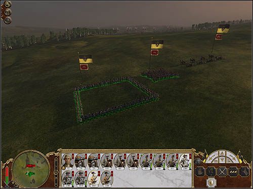 Po lewej czworobok piechoty liniowej, po prawej czworobok pikinierów. - Piechota (cz.2) | Bitwy lądowe w Empire Total War - Empire: Total War - poradnik do gry