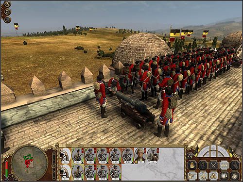 Po wejściu do fortu musisz udać się na środek placu i przebywać na nim przez chwilę - Perspektywa napastnika | Oblężenia w Empire Total War - Empire: Total War - poradnik do gry