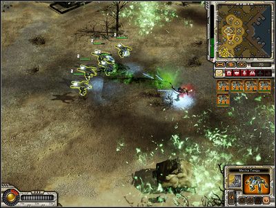 Kiedy przejdzie już co do czego, Moskwin za wyjątkiem formacji twardych pustoszyciela, spróbuje zaprowadzić porządek w rejonie również z pomocą innych jednostek, Kirowów, bombowców z toksycznym ładunkiem, nie mówiąc już o MiGach - Krwawe żniwo | Wyzwania poboczne | Command & Conquer Red Alert 3 - Powstanie - Command & Conquer: Red Alert 3 - Powstanie - poradnik do gry