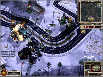 Jeśli się zdecydujesz na taki manewr, zalecam podniebne wojaże rozpocząć od bazy zielonych (na prawo), by przez czerwoną (środek), dostać się do fioletowej (na lewo) - Matuszka rasija | Wyzwania poboczne | Command & Conquer Red Alert 3 - Powstanie - Command & Conquer: Red Alert 3 - Powstanie - poradnik do gry