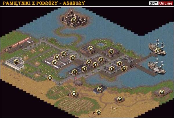 Ashbury to niewielkie portowe miasteczko, sprzymierzone jednak z Tarant i jako takie posiadające kolej - Ashbury | Arcanum Przypowieść o Maszynach i Magyi - Arcanum: Przypowieść o Maszynach i Magyi - poradnik do gry