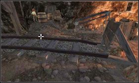 Przy pomocy silnego kopniaka rozwal deski (Planks ) blokujące przejście #1 , po czym zabierz je do swojego ekwipunku - Opis przejścia cz.4 - Fenimore Fillmore: Zemsta - poradnik do gry