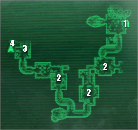 Oznaczenia na mapie: 1 - wejście do budynku - Główne questy - Quest 1 (cz.2) | Broken Steel | Fallout 3 - Fallout 3 - poradnik do gry