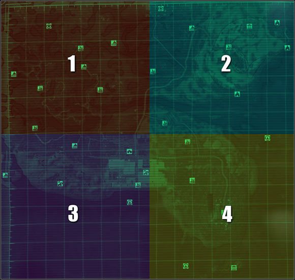 MAPA SEKTORA 1 (PÓŁNOCNY-ZACHÓD) - Mapy strefy Point Lookout | Point Lookout | Fallout 3 - Fallout 3 - poradnik do gry