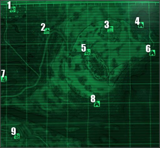 Oznaczenia na mapie - Mapy strefy Point Lookout | Point Lookout | Fallout 3 - Fallout 3 - poradnik do gry