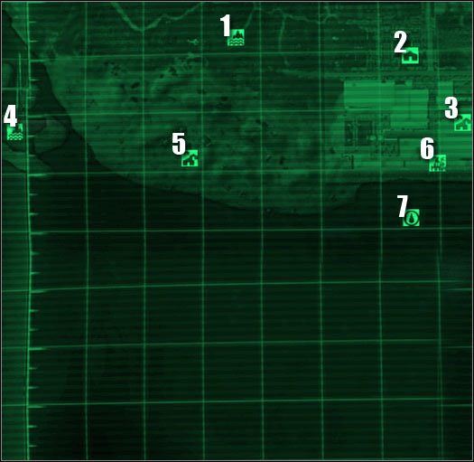 Oznaczenia na mapie - Fallout 3: Mapy strefy Point Lookout Point Lookout - Fallout 3 - poradnik do gry